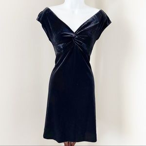 petite black velvet dress